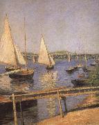 Gustave Caillebotte Sailing Boats at Argenteuil oil painting picture wholesale